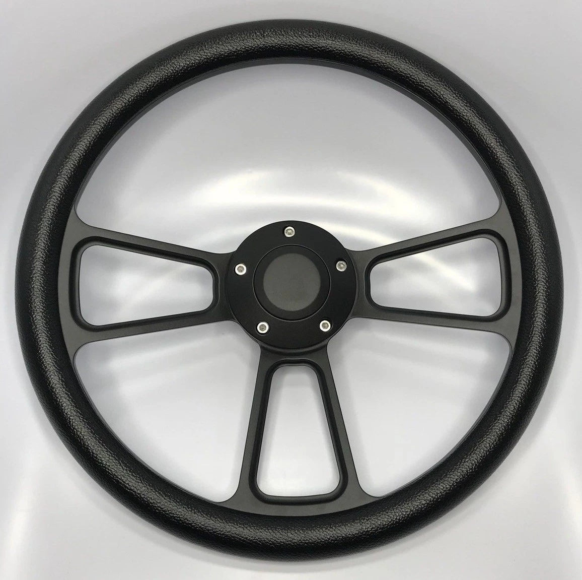 14 Inch Billet Aluminum Steering Wheel with Horn Button for Universal Fit (All)