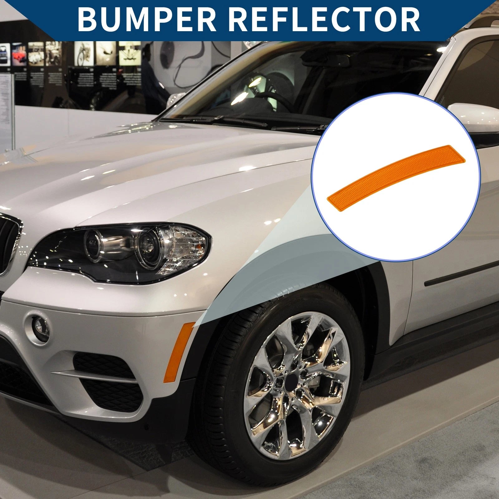 Bumper Reflector for BMW X3 E83 (2007–2010) Front Left USA Models