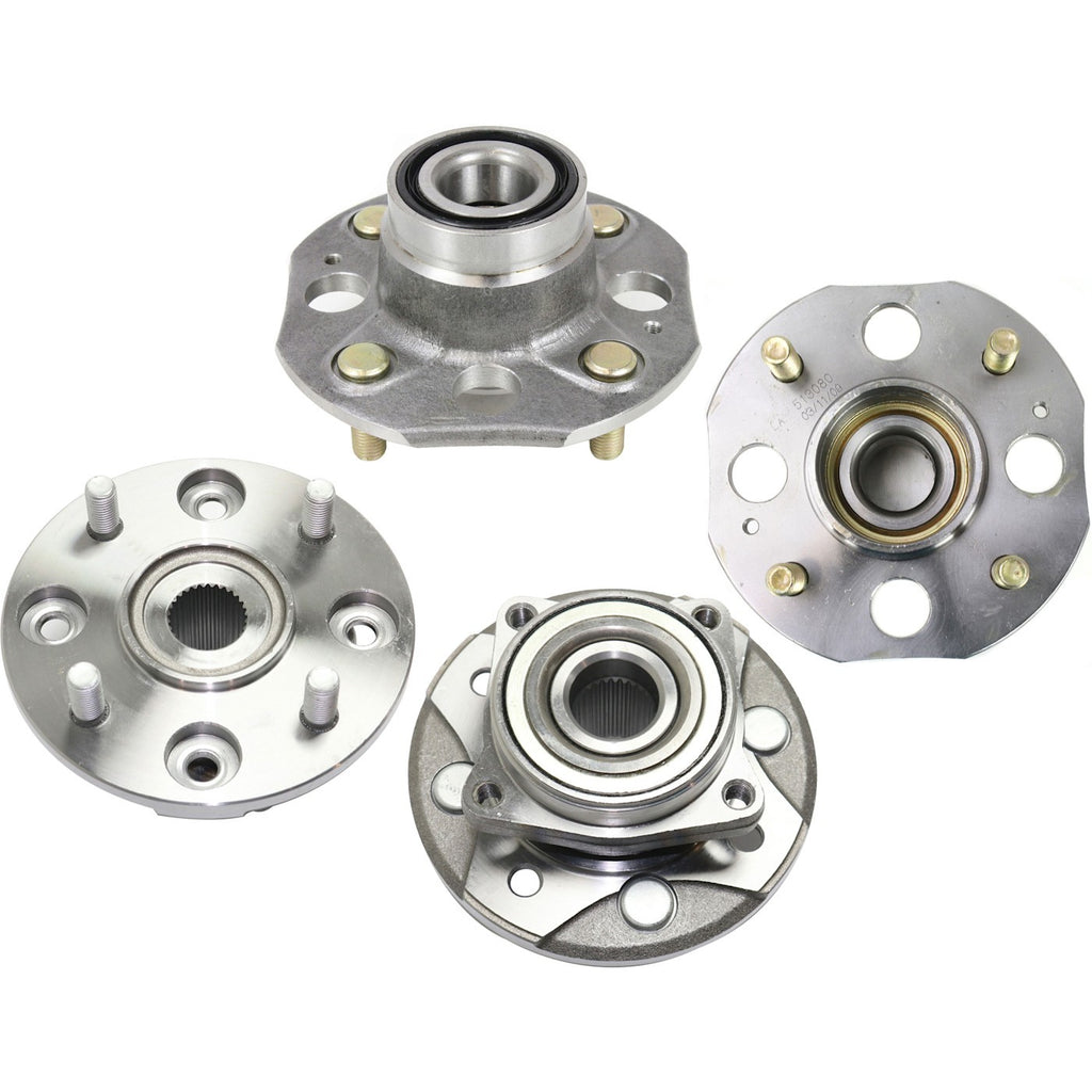 Set of 4 Wheel Hubs for Coupe Sedan (Front & Rear)