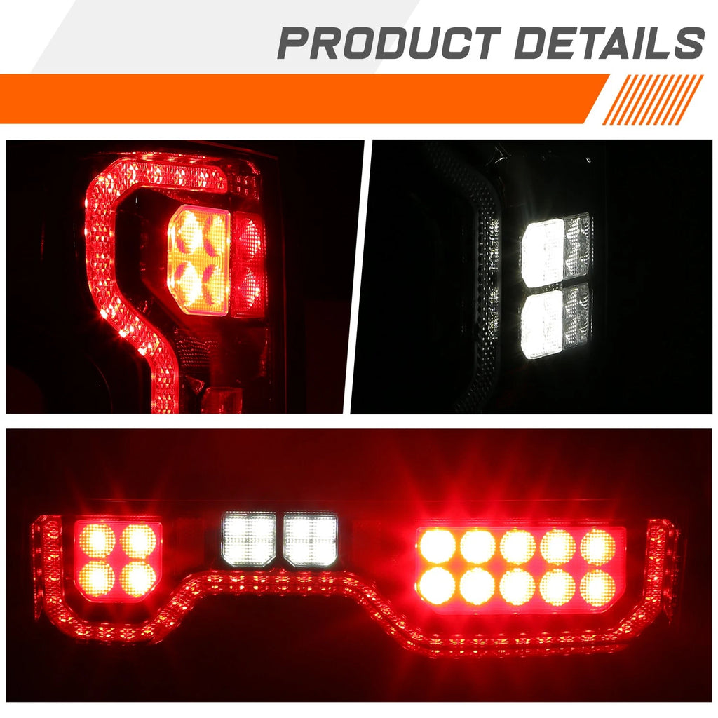 3D LED Bar Halo Ring Projector Headlights for Freightliner Cascadia (2008–2017)