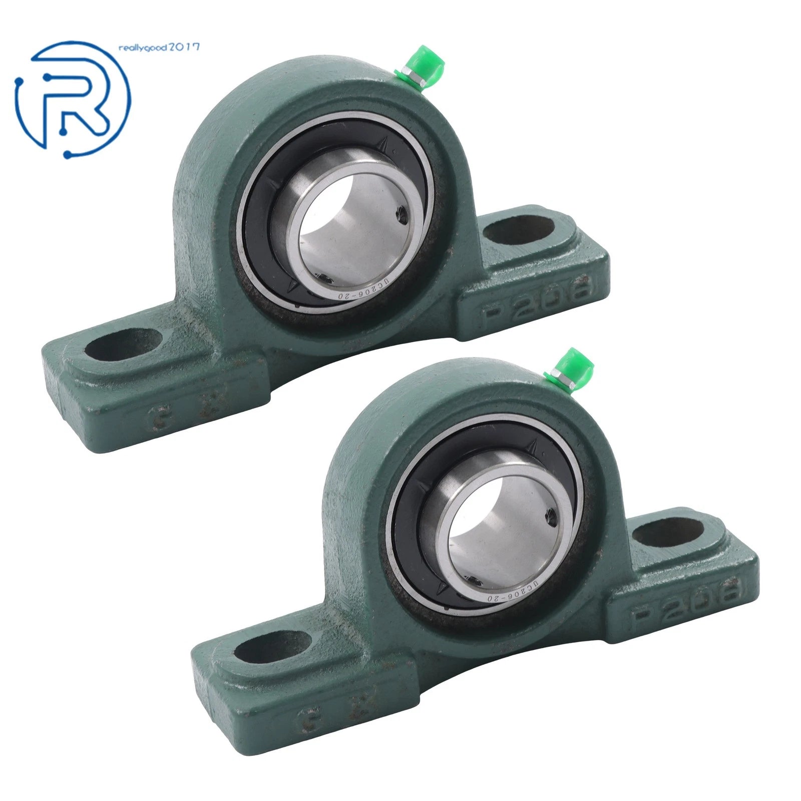 2 Pack Pillow Block Bearings for UCP206-20 (1-1/4" Bore)