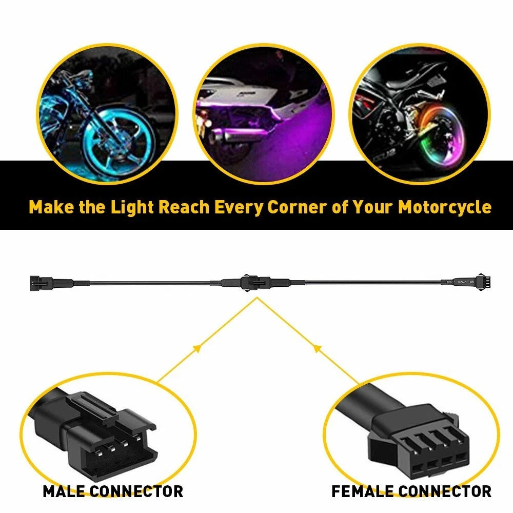 10PCS LED RGB Strip Rock Lights Connector for (2010–2023)