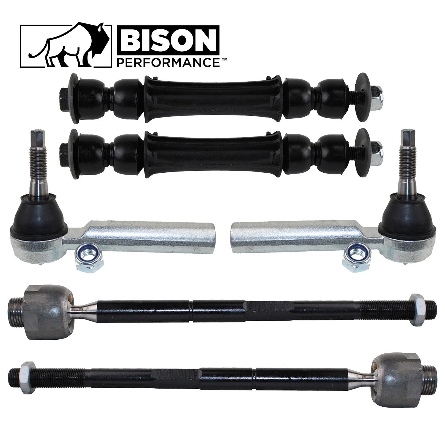 6pc Front Sway Bar Link Tie Rod Kit for Cadillac Chevrolet GMC