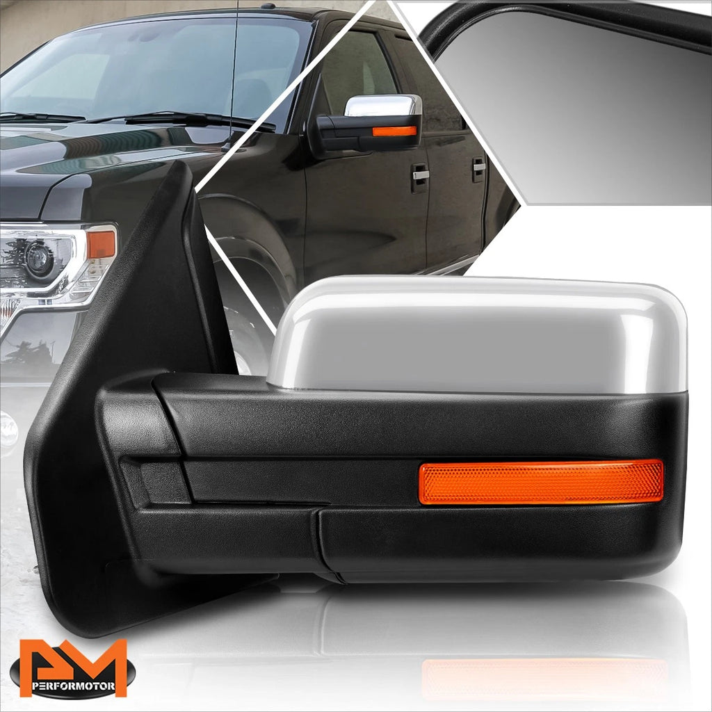 Left Driver Side View Mirror Chrome for Ford F150 (2004–2014)