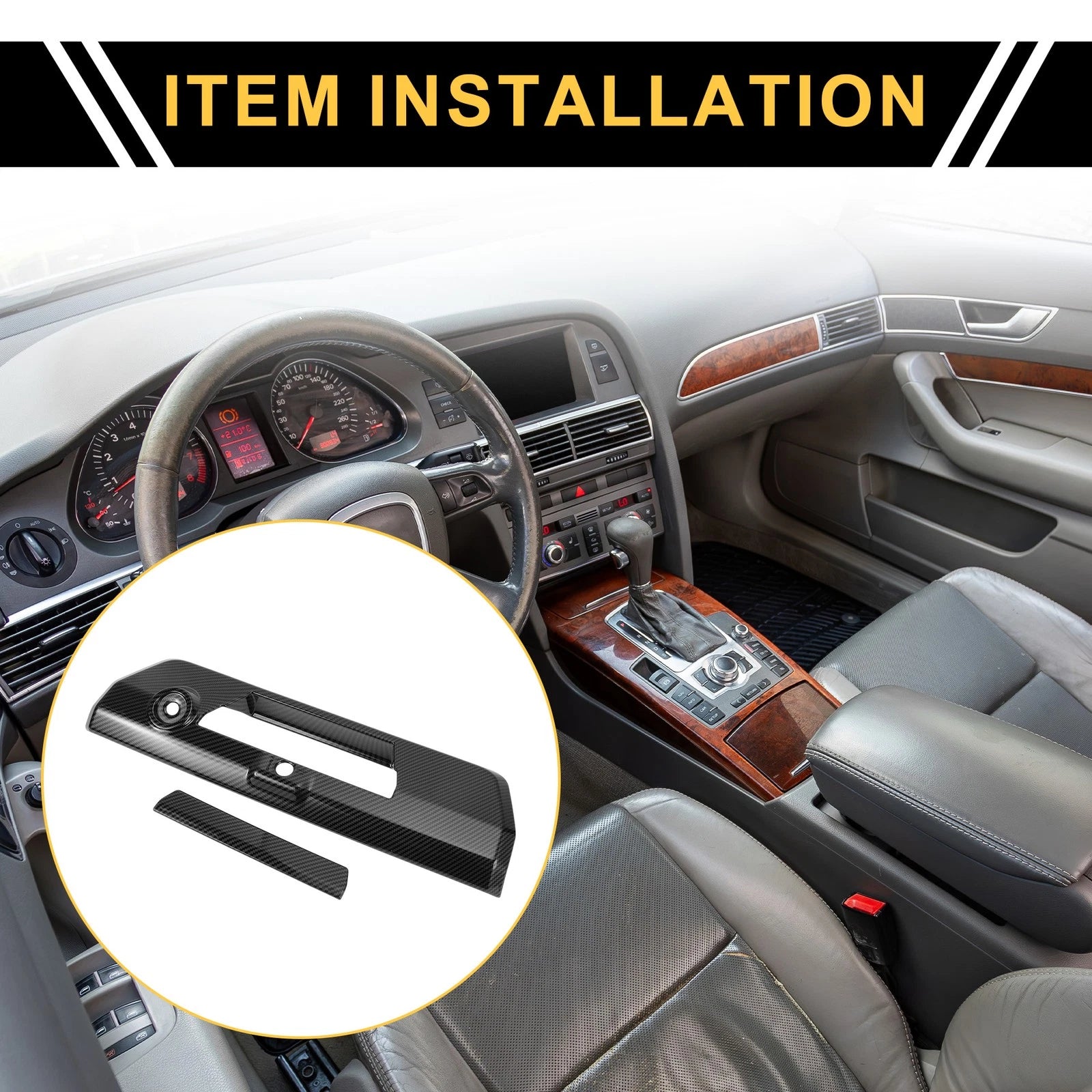 Set of 1 Carbon Fiber Tailgate Handle Cover Trim for Ford F-150 (2021–2024)