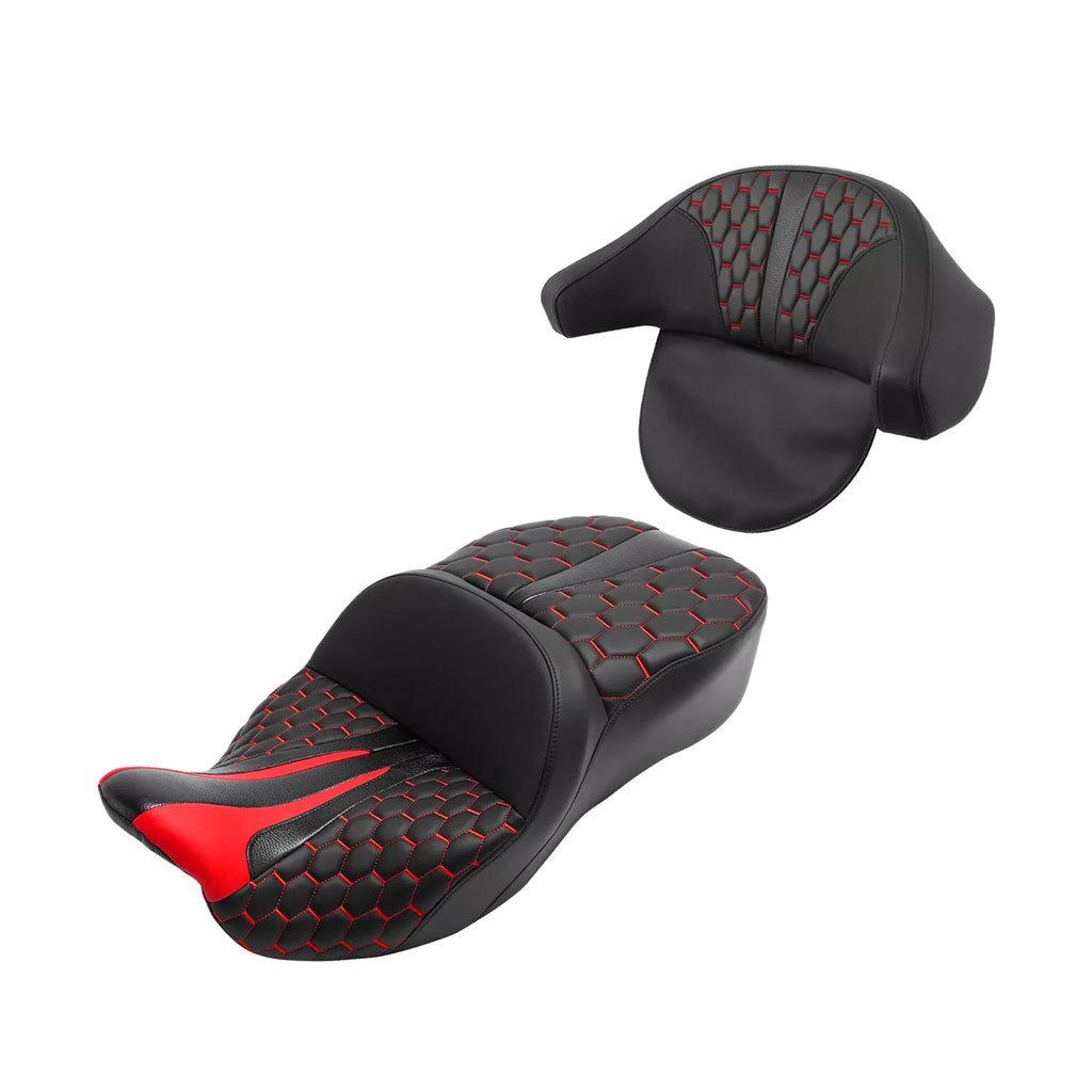 Driver Passenger Seat Backrest for Harley Touring Street Road Glide (2009–2013)