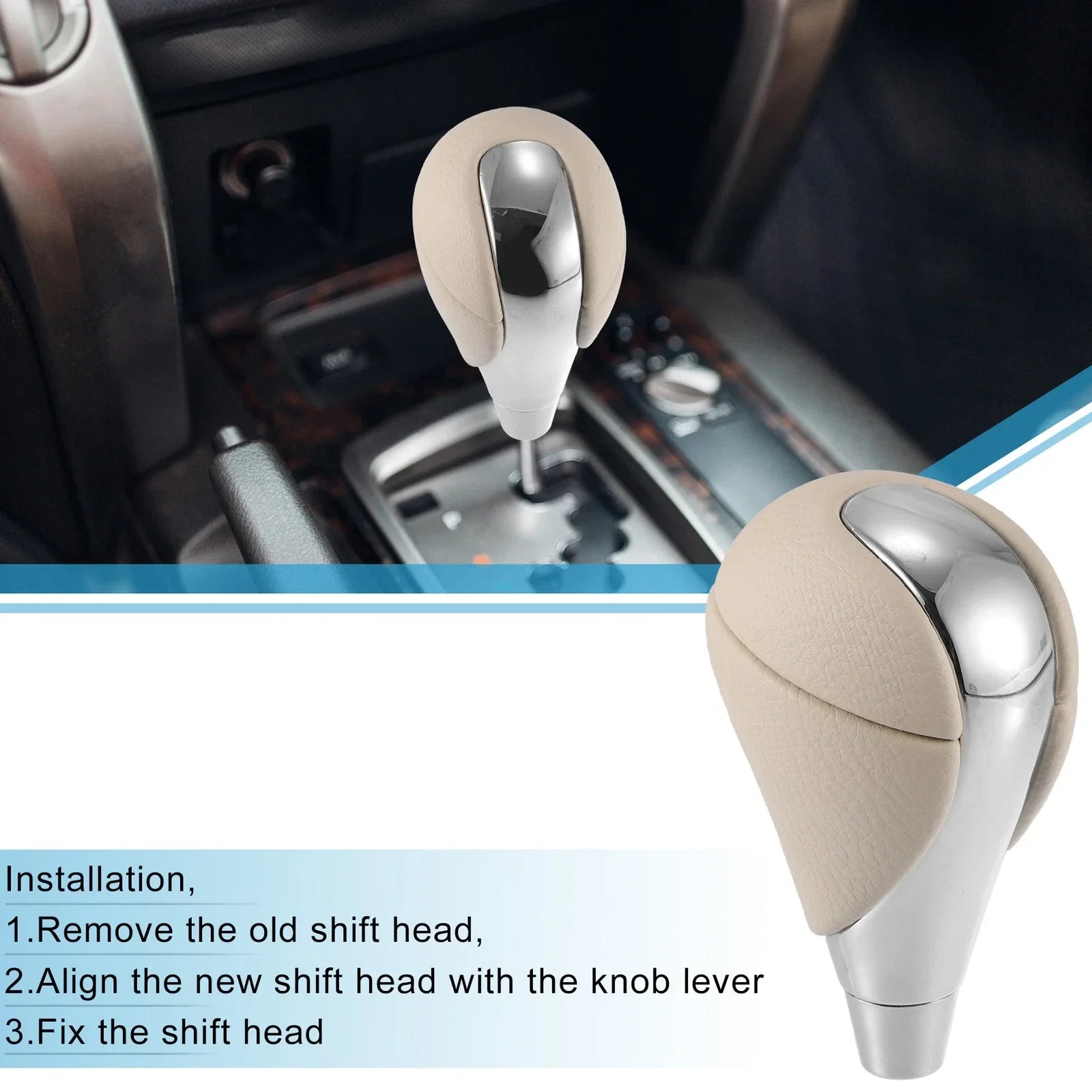 Beige Gear Shift Knob for Lexus Toyota (2000-2023)