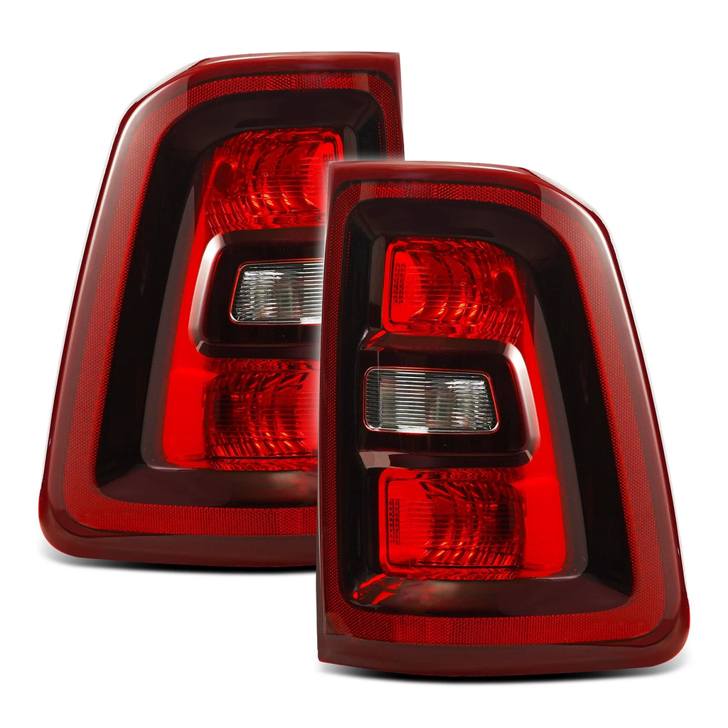 Halogen Tail Light w/Bulb for Ram 1500 (2025–2026) Black Rear Pair