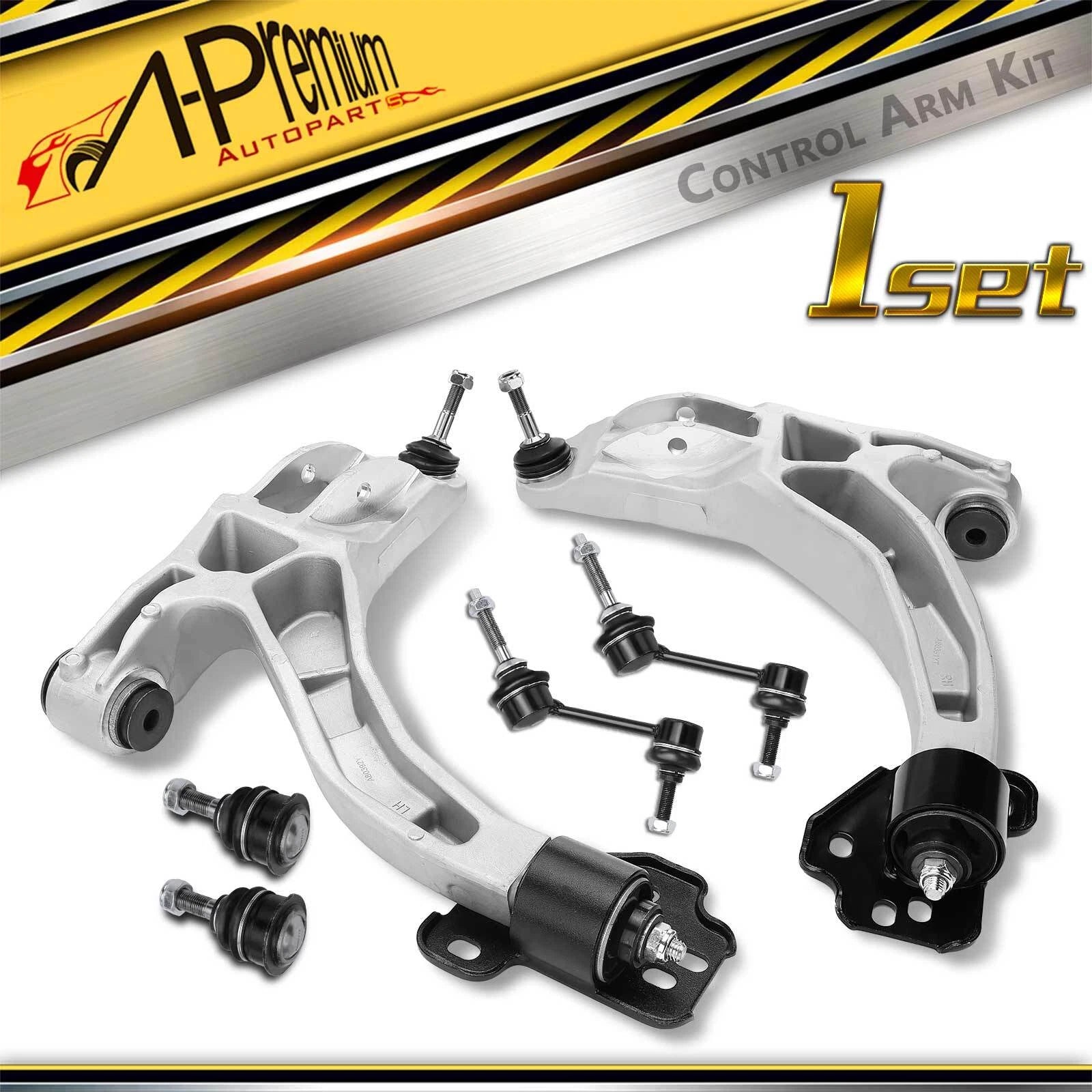 Set of 6 Control Arms & Ball Joints for Ford Lincoln
