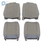 Set of 2 Front Seat Covers for Chevy Impala (1994–1996) Gray Leather Perforation