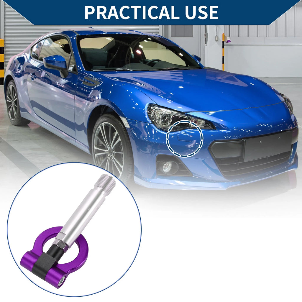 Tow Hook for Toyota Yaris (2023) - Metal Ring, Purple