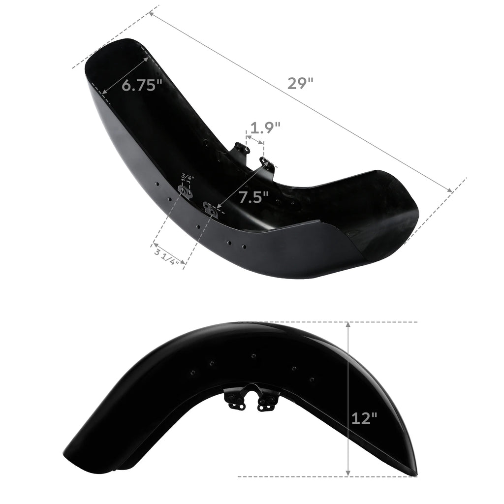 Front Fender for Harley Touring Street Road Glide (2014–2023) Vivid Black