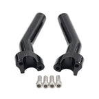 6" CNC Pullback Handlebar Risers Black for Harley Softail Sportster
