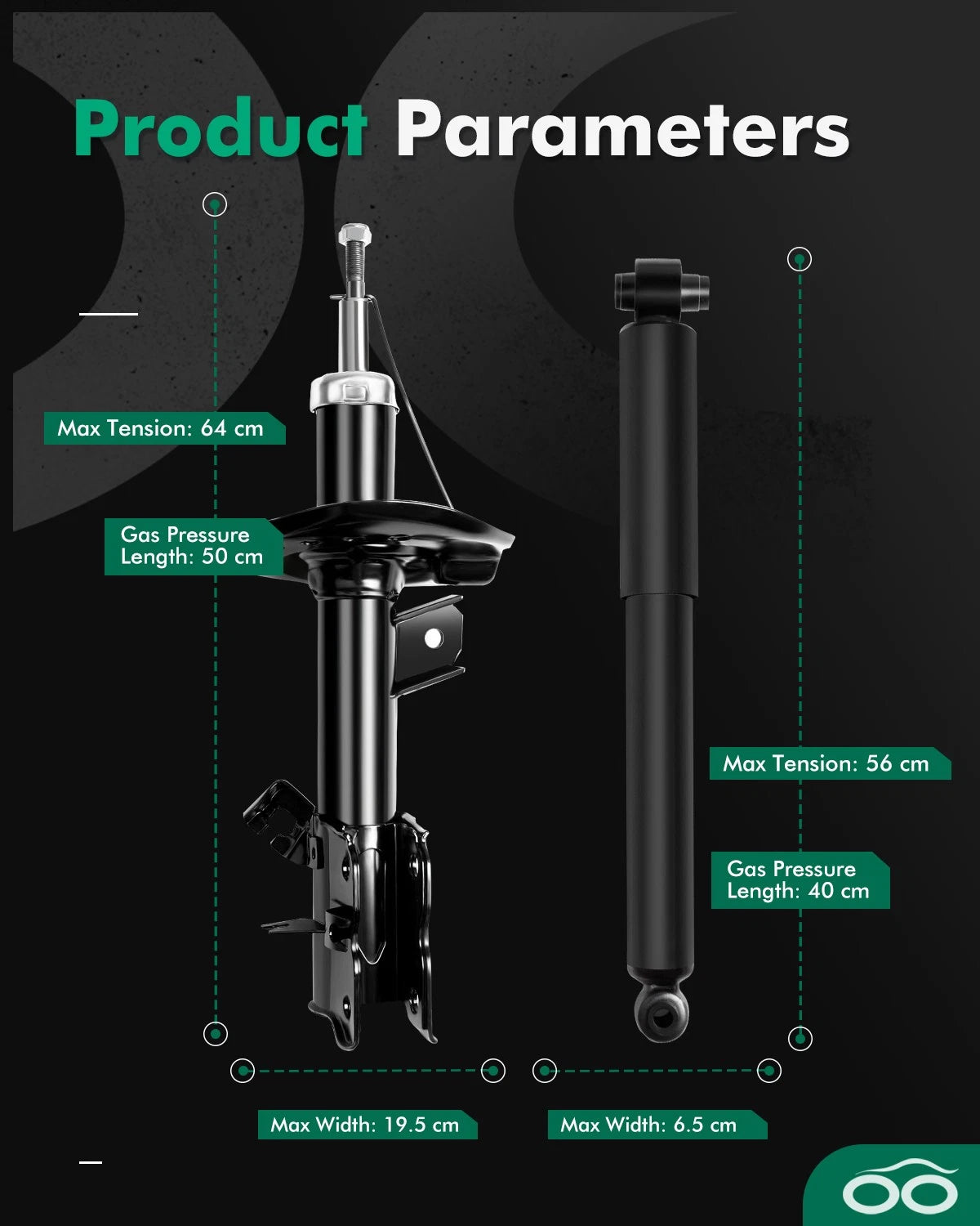 Front and Rear Set Shocks Struts for Nissan Rogue 2008–2012 2.5L