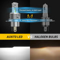 2X H4 9003 LED Headlight Bulbs 12000LM 52W High Beam & Low Beam
