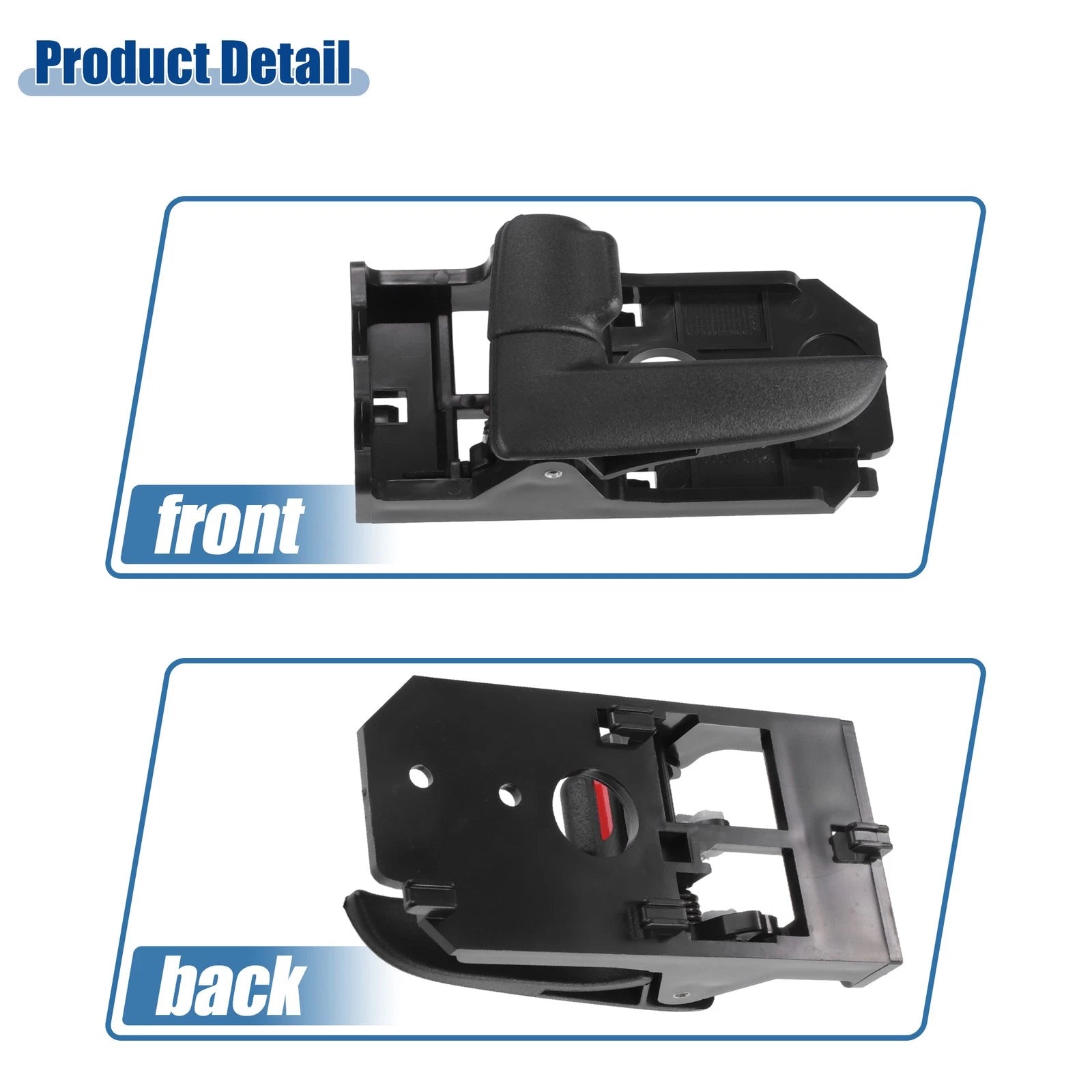 2 Pair Black Interior Door Handle for Kia Spectra (No. 826102F000GW)