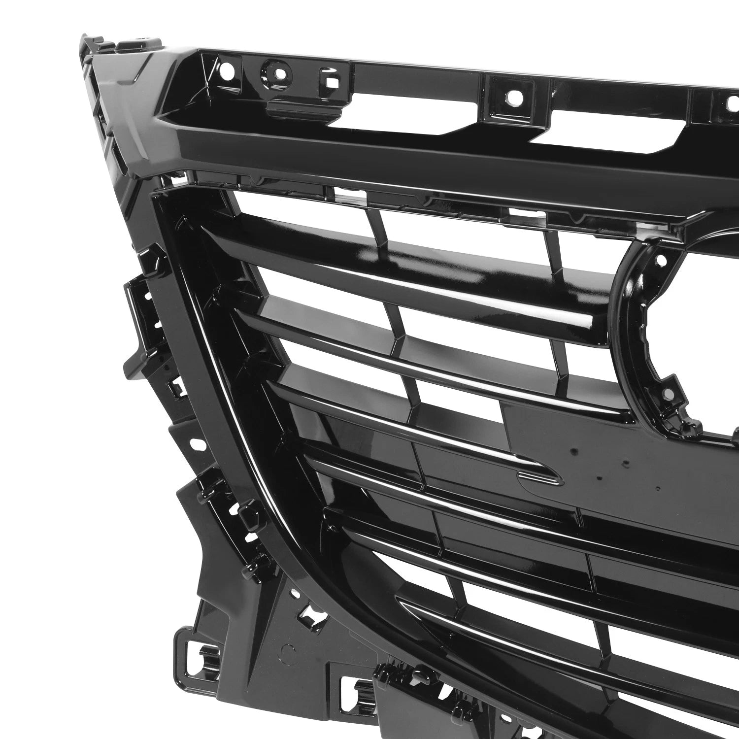 Front Bumper Grille for Mazda 3 (2014–2016) w/Collision Warning, Badge Slot