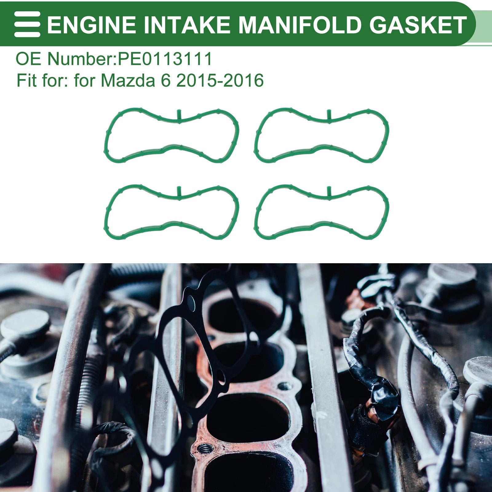 Engine Intake Manifold Gasket for Mazda 6 (2015–2016) No.PE0113111