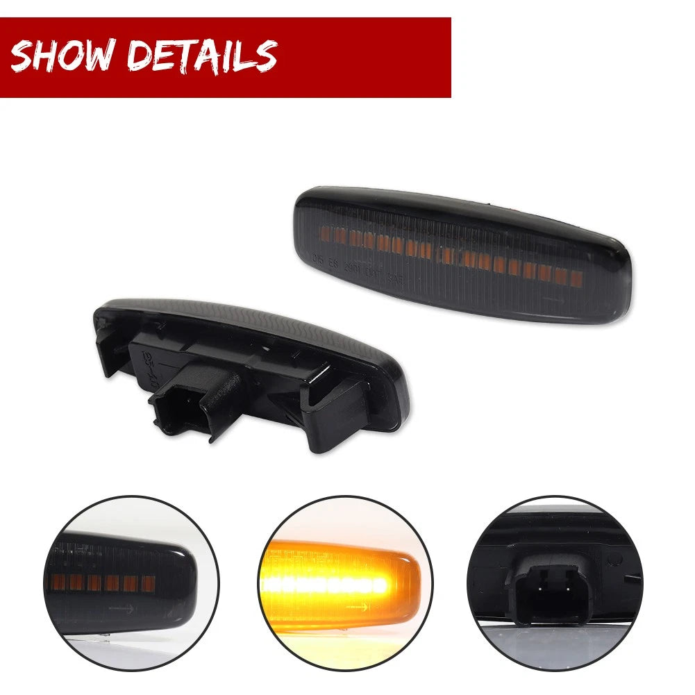 Sequential LED Side Marker Blinker Light for Infiniti M35 M45 FX35 G35 G37