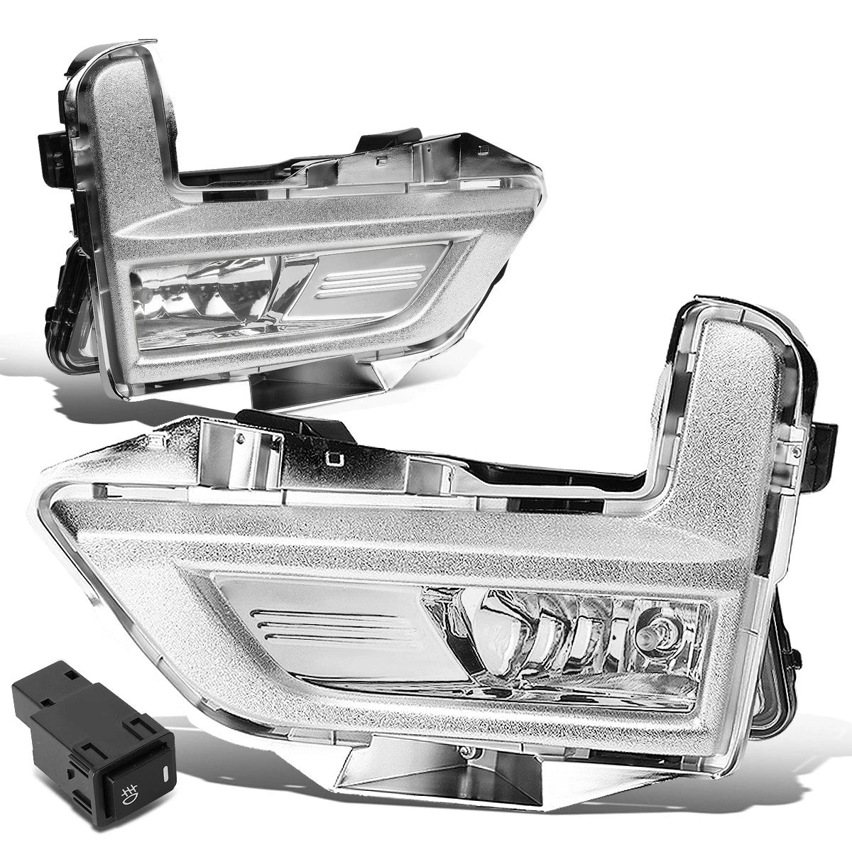 Pair of Clear Lens Front Bumper Fog Lights for Nissan Rogue (2017–2018)