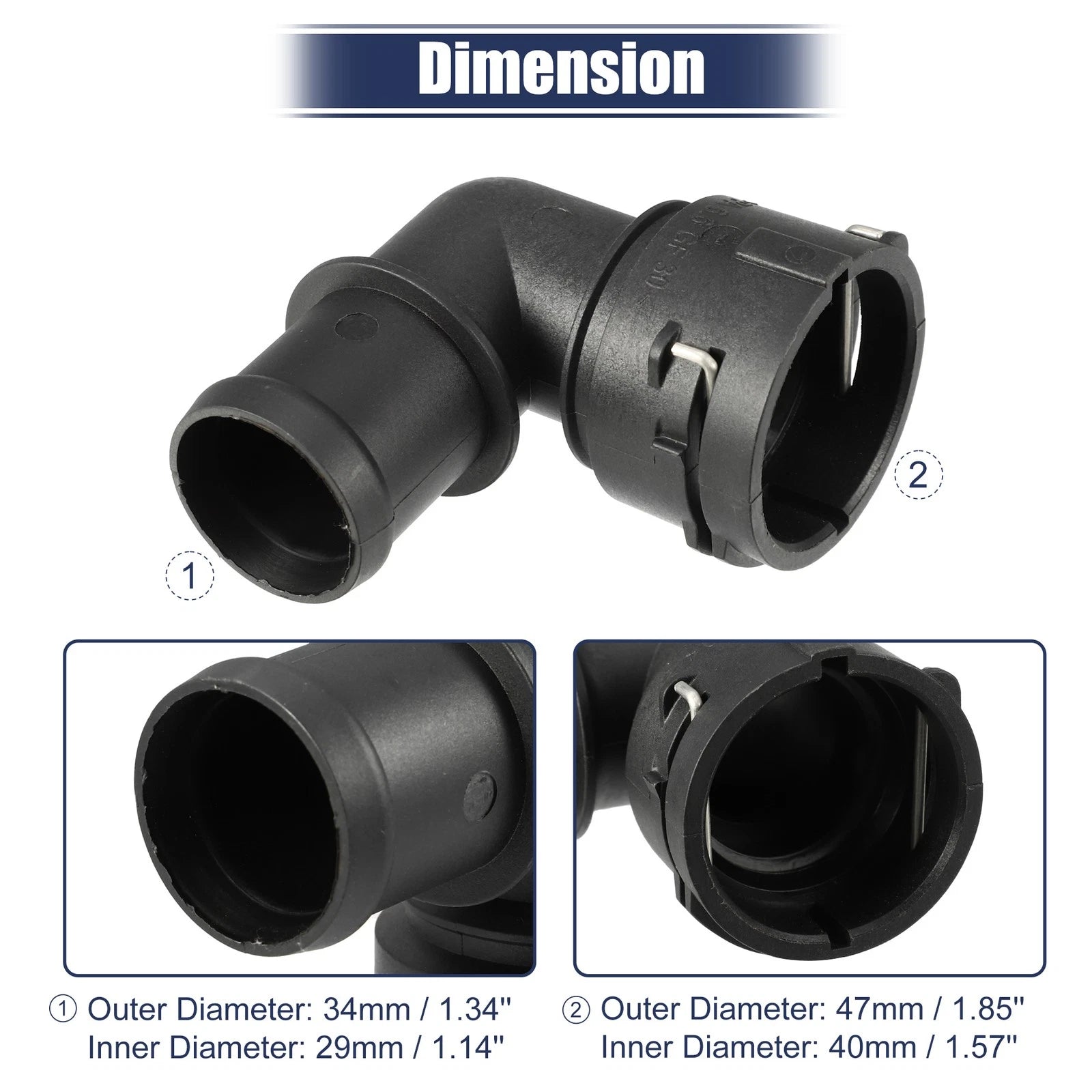 2pcs Radiator Coolant Hose Flange for Audi A3 (2006–2013)