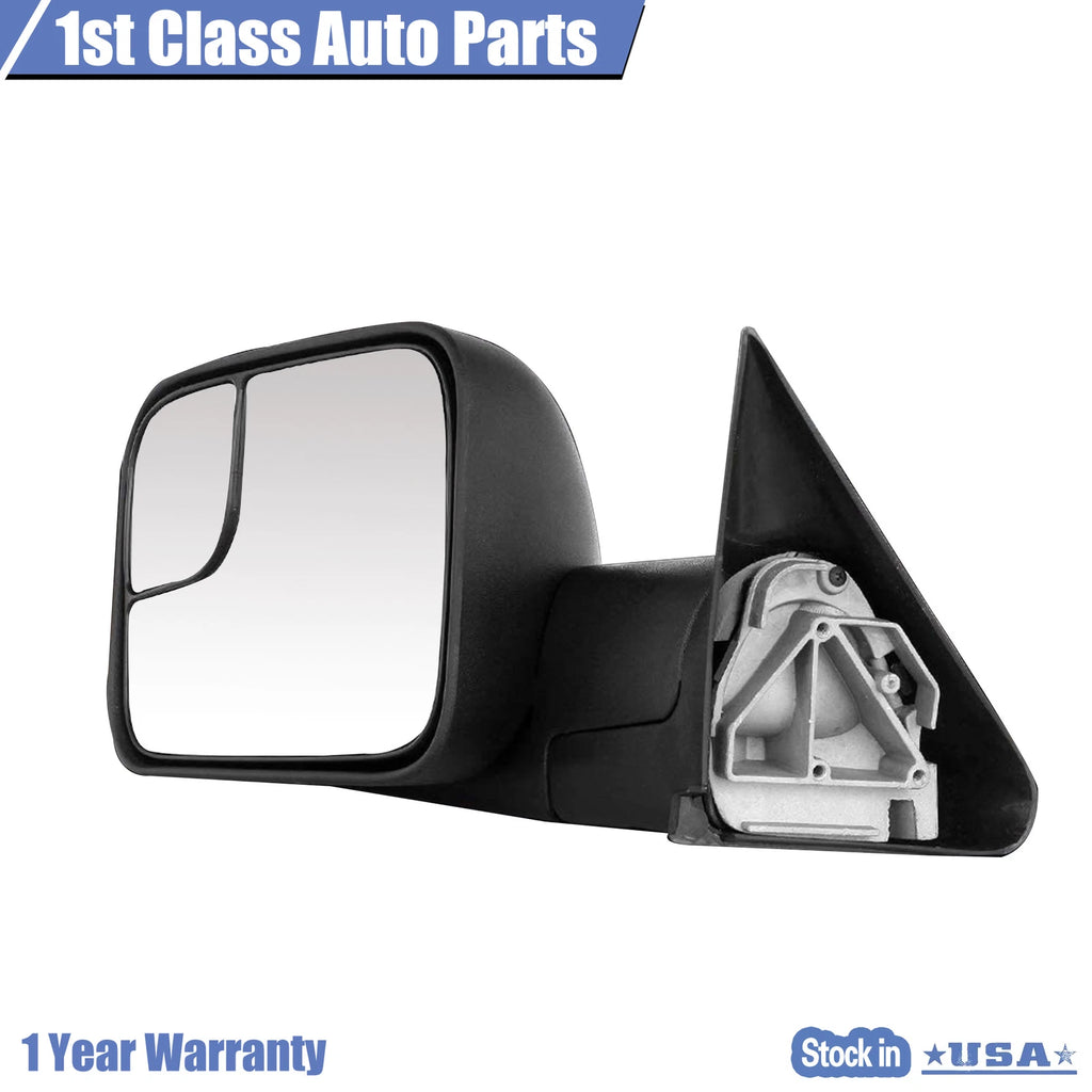 Left Manual Folding Towing Side View Mirror for Dodge Ram Pickup (1994-2002)