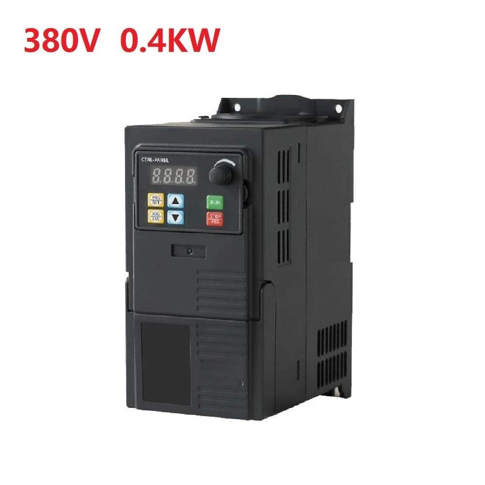 Compact VFD Controller 0.4KW 380V 3-Phase for Workshop Motors (0.4KW)