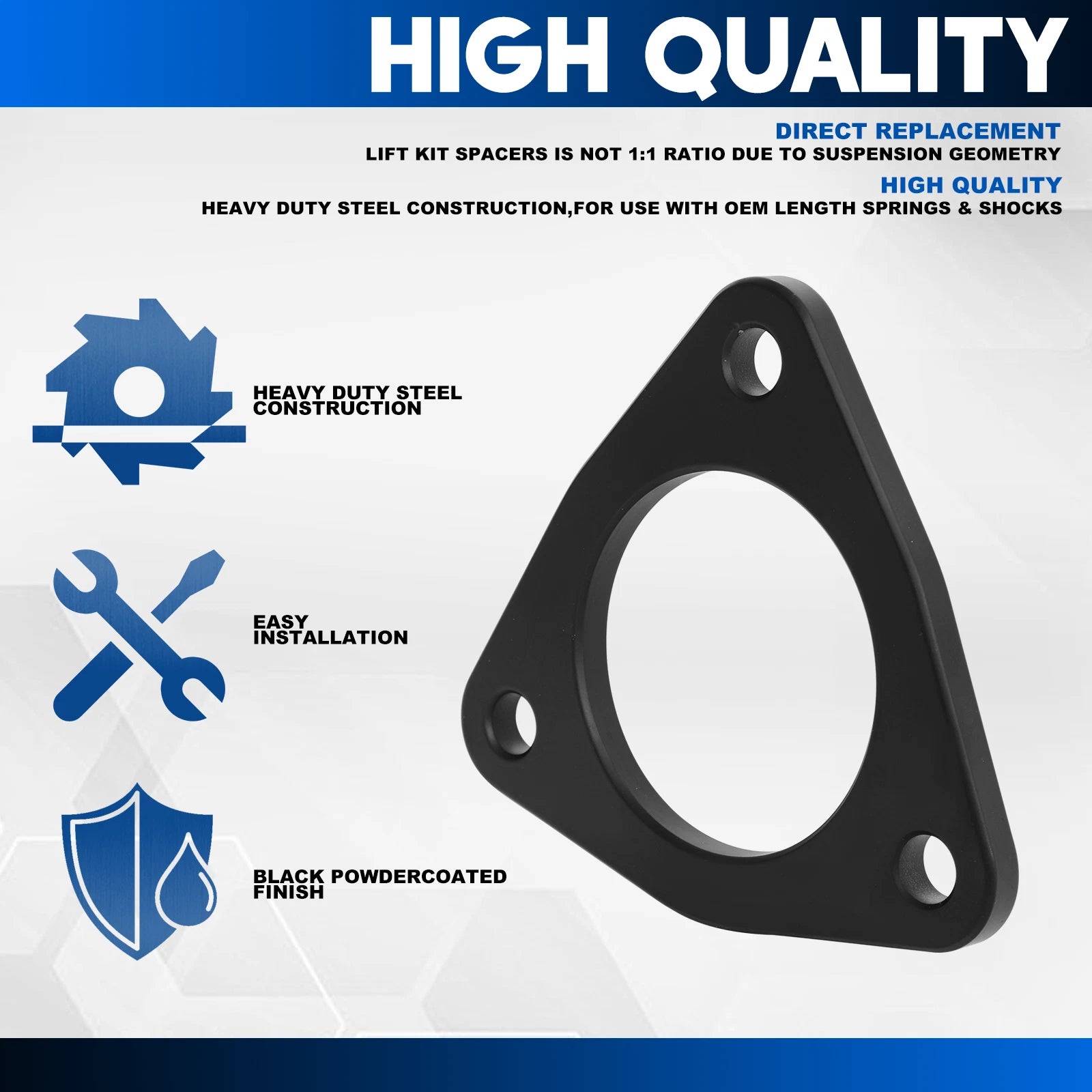 2" Strut Top Mount Lift Kit Spacers for Ford F250 F350 F450 SD (2005–2022)