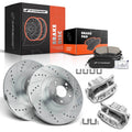 8x Drilled Brake Rotors & Pads for Subaru Outback Forester