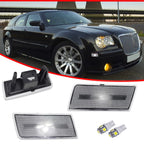 Clear Lens Front Side Marker Lights for Chrysler 300 (2005–2010) with LED