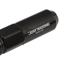 20x M12x1.5 107mm Tall Black Aluminum Spiked Cap Lug Nuts + Adapter