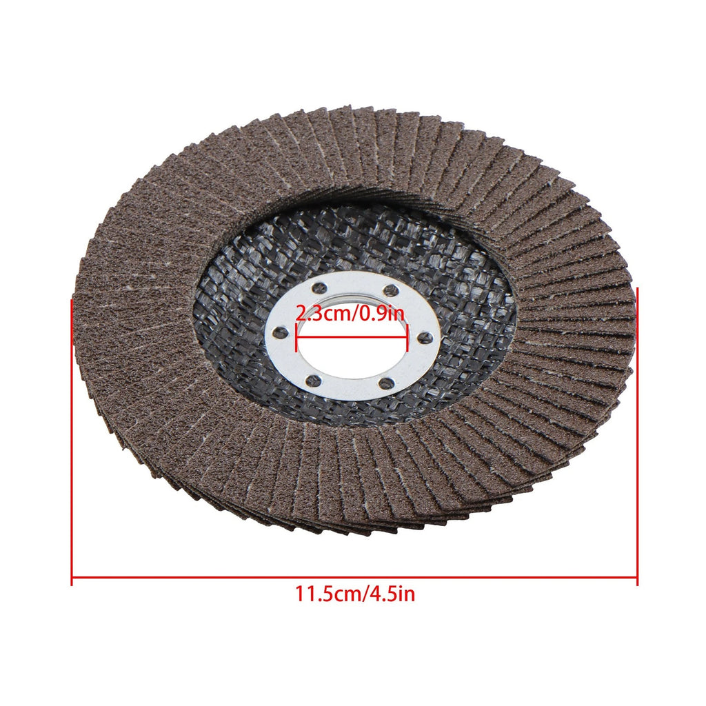 10 Pack Flap Discs 4-1/2" x 7/8" 80 Grit for Grinding