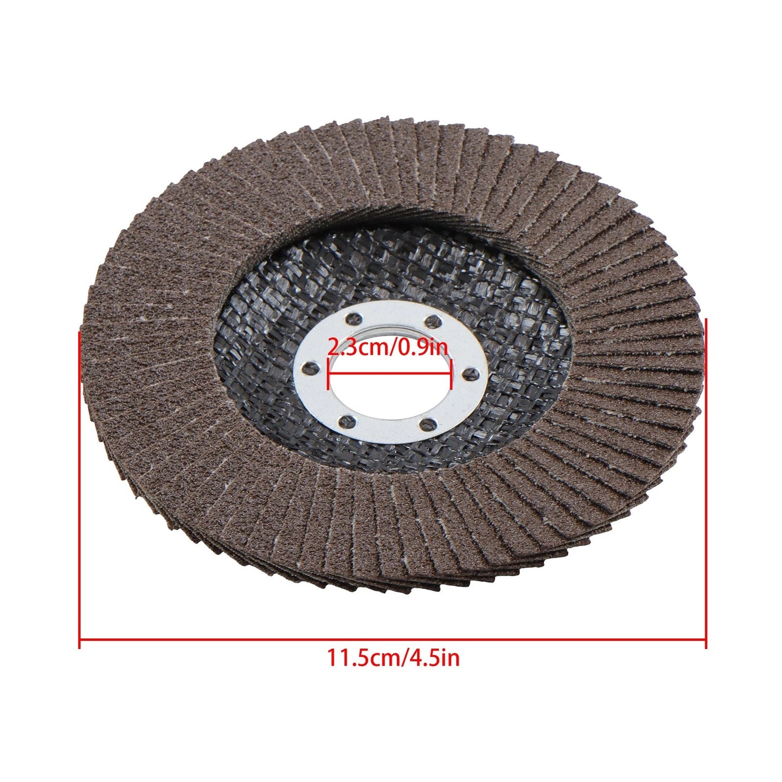10 Pack Flap Discs 4-1/2" x 7/8" 80 Grit for Grinding
