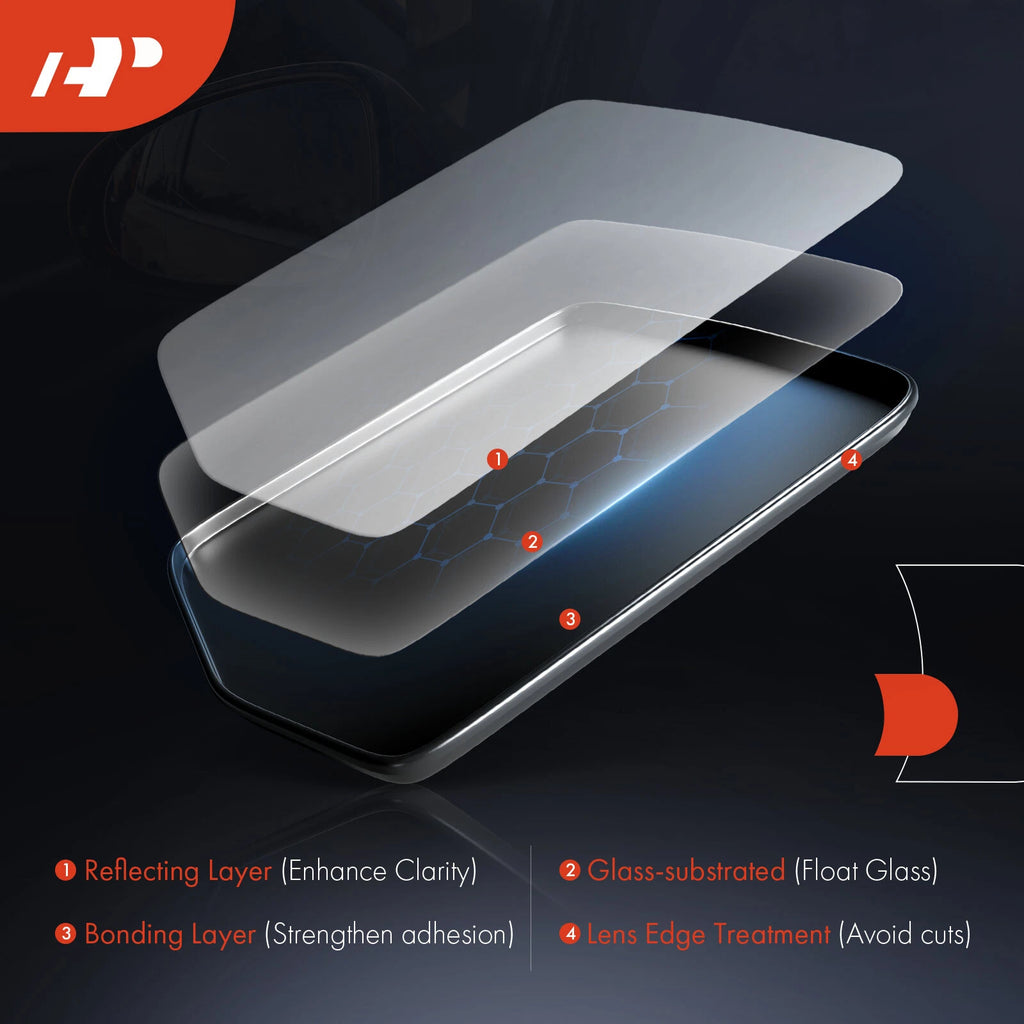 Heated Driver Power Mirror Glass with Blind Spot for Subaru Outback