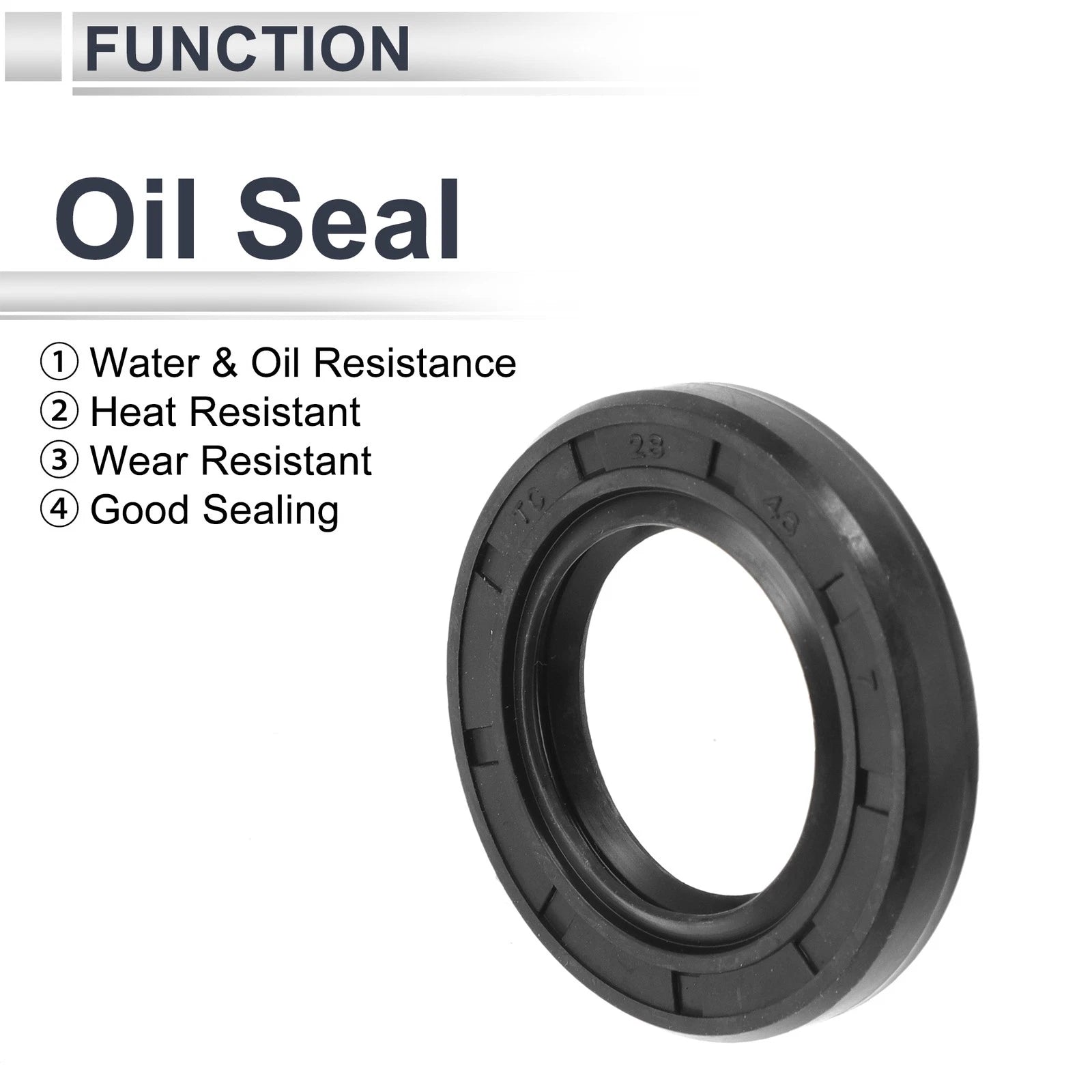 Set of 5 Oil Seal Rotary Shaft Seal TC Ring 28x46x7mm Nitrile Rubber