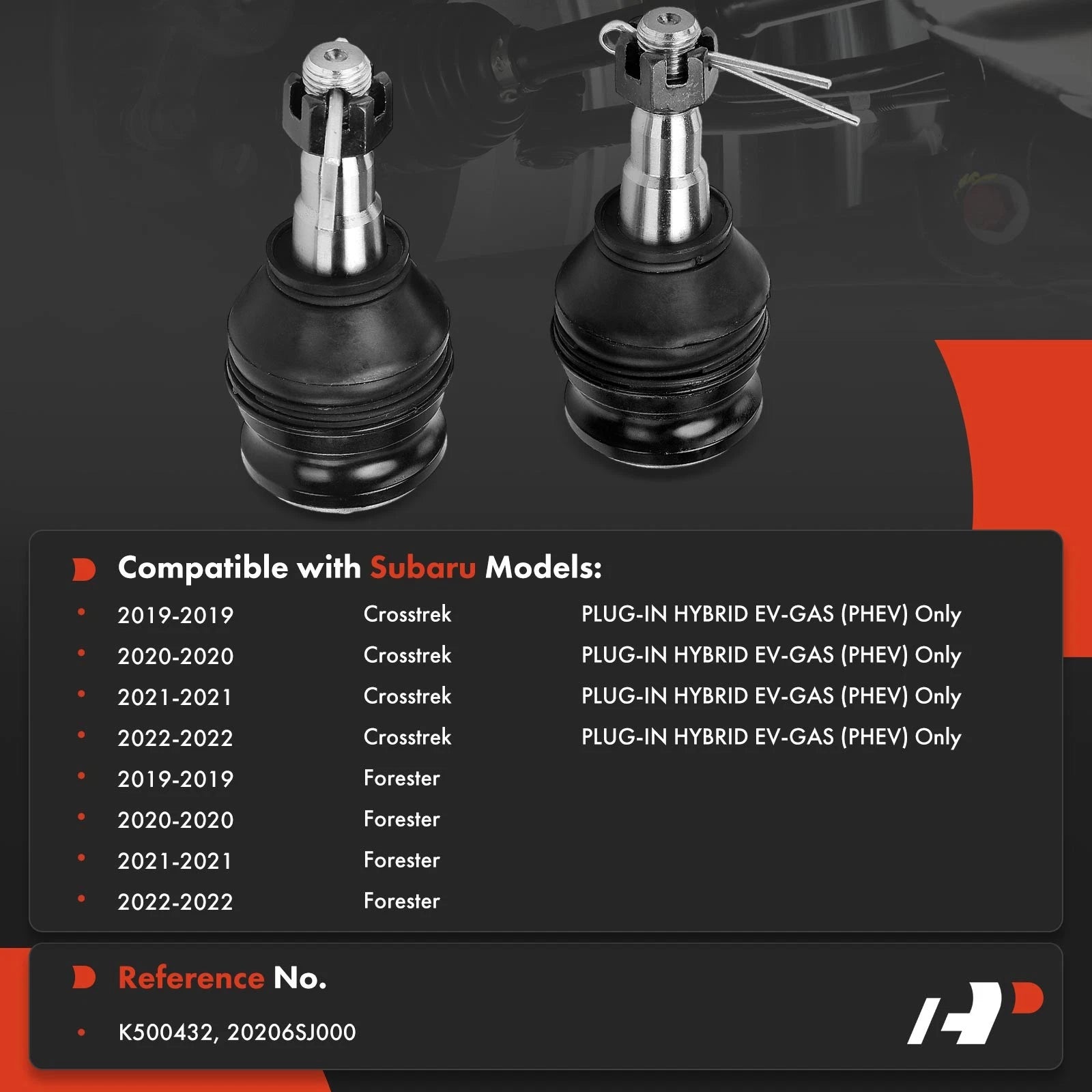 2X Front Lower Ball Joint Kit for Subaru Forester (2019–2022) Crosstrek