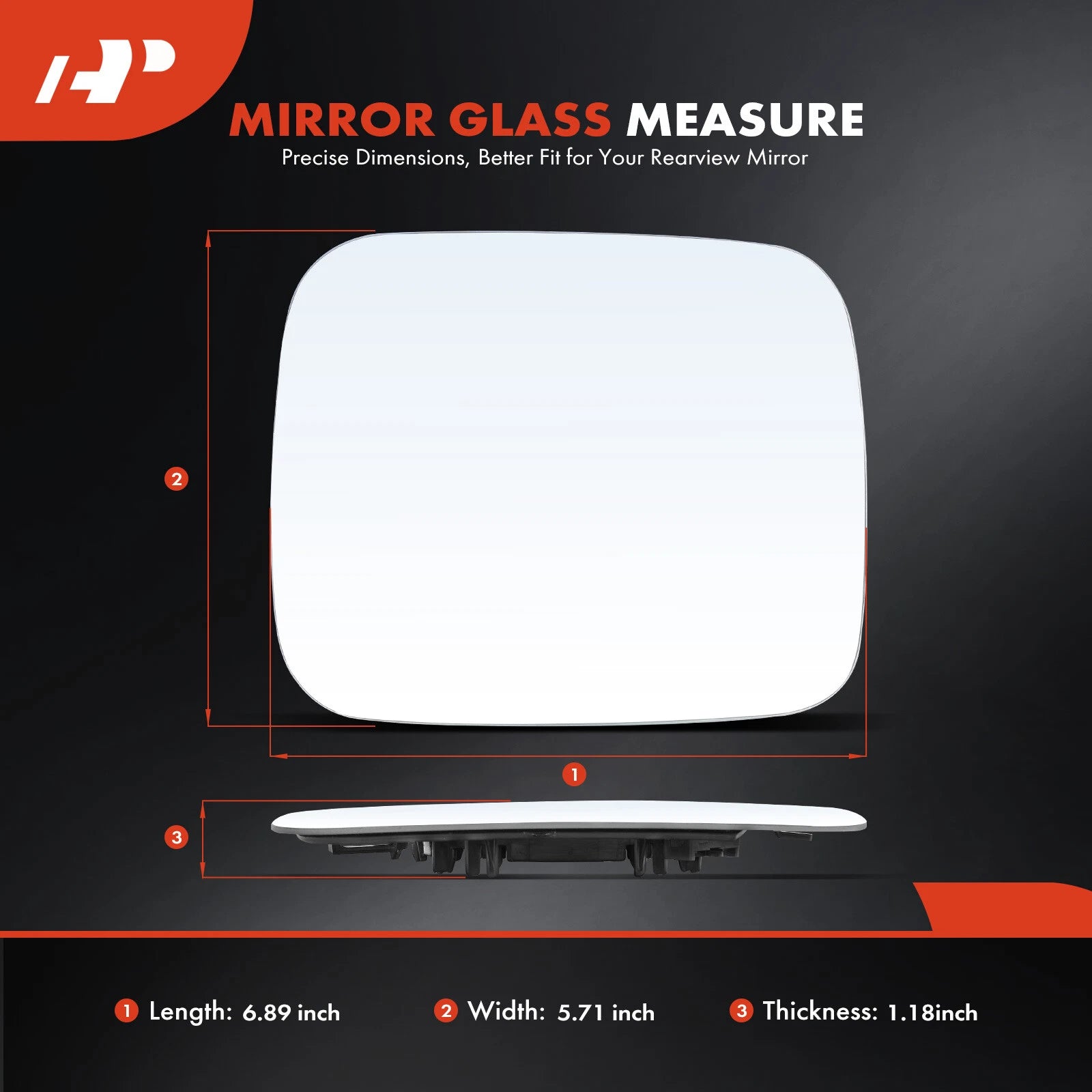 2X Heated Power Mirror Glass for Jeep Renegade (2015–2018)