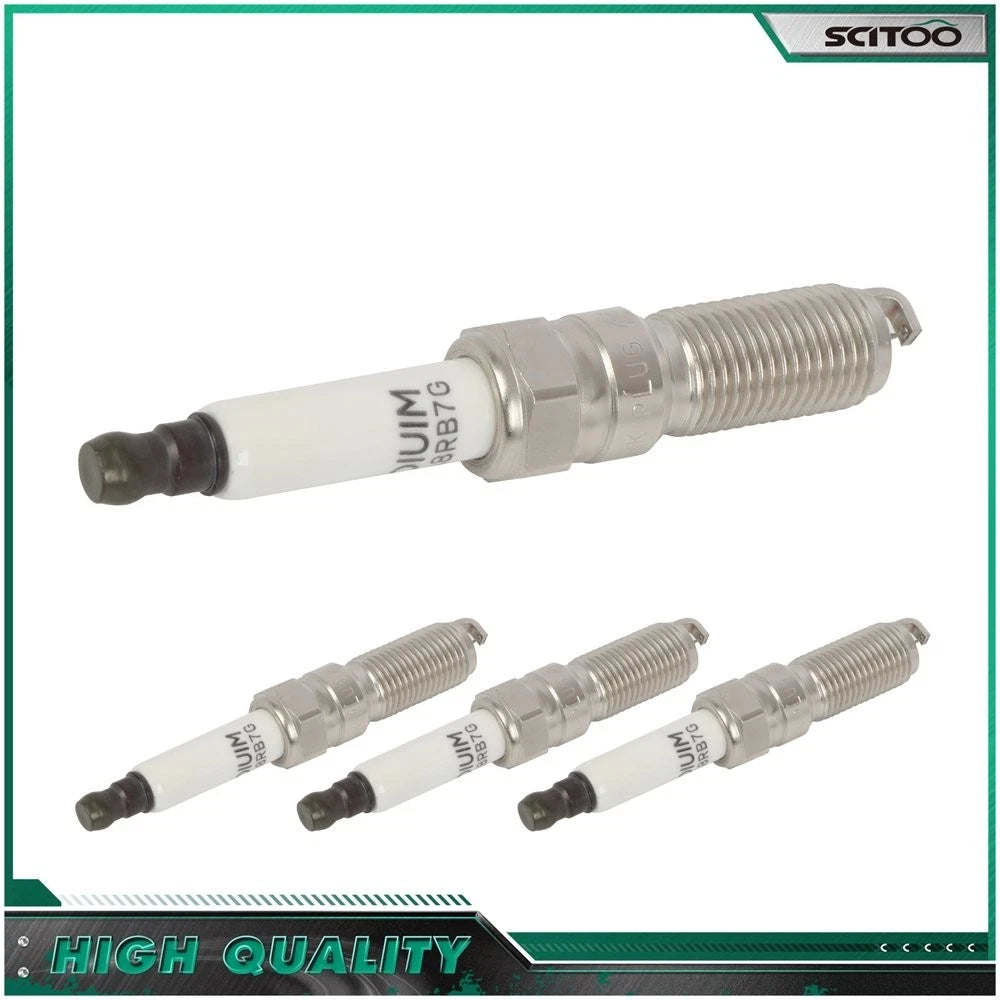 Set of 4 Iridium & Platinum Spark Plugs for Chevrolet Malibu L4 1.8L (2016–2019)
