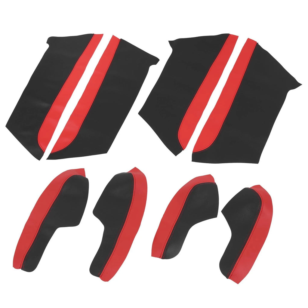 8Pcs Door Panel Armrest Cover for Honda Civic (2016–2020) Red Line
