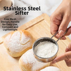 Stainless Steel Flour Sieve for Smooth Sifting (11.5cm)