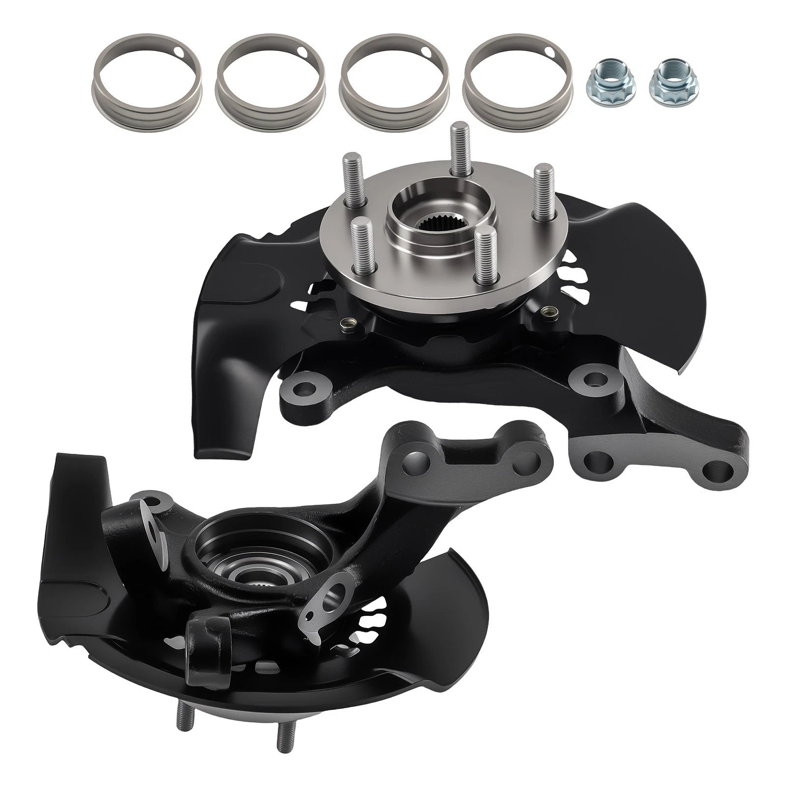 Pair Front Steering Knuckles + Wheel Hub Bearings for Toyota Camry (2004–2006) 698398
