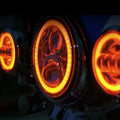 7" Headlamp with Mounting Ring - Chrome for Custom Dynamics (PG-7-13-C)