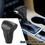 Gear Shifting Knob Cover for Honda CR-V (2017–2022) Black Gray Stitches