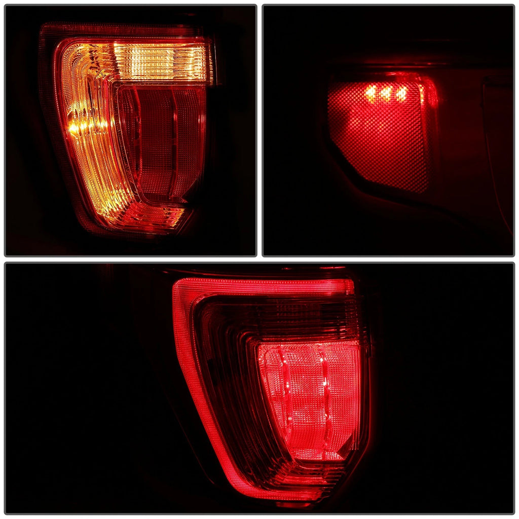 Chrome Red LED Tail Light Assembly for Ford Explorer (2016–2019)