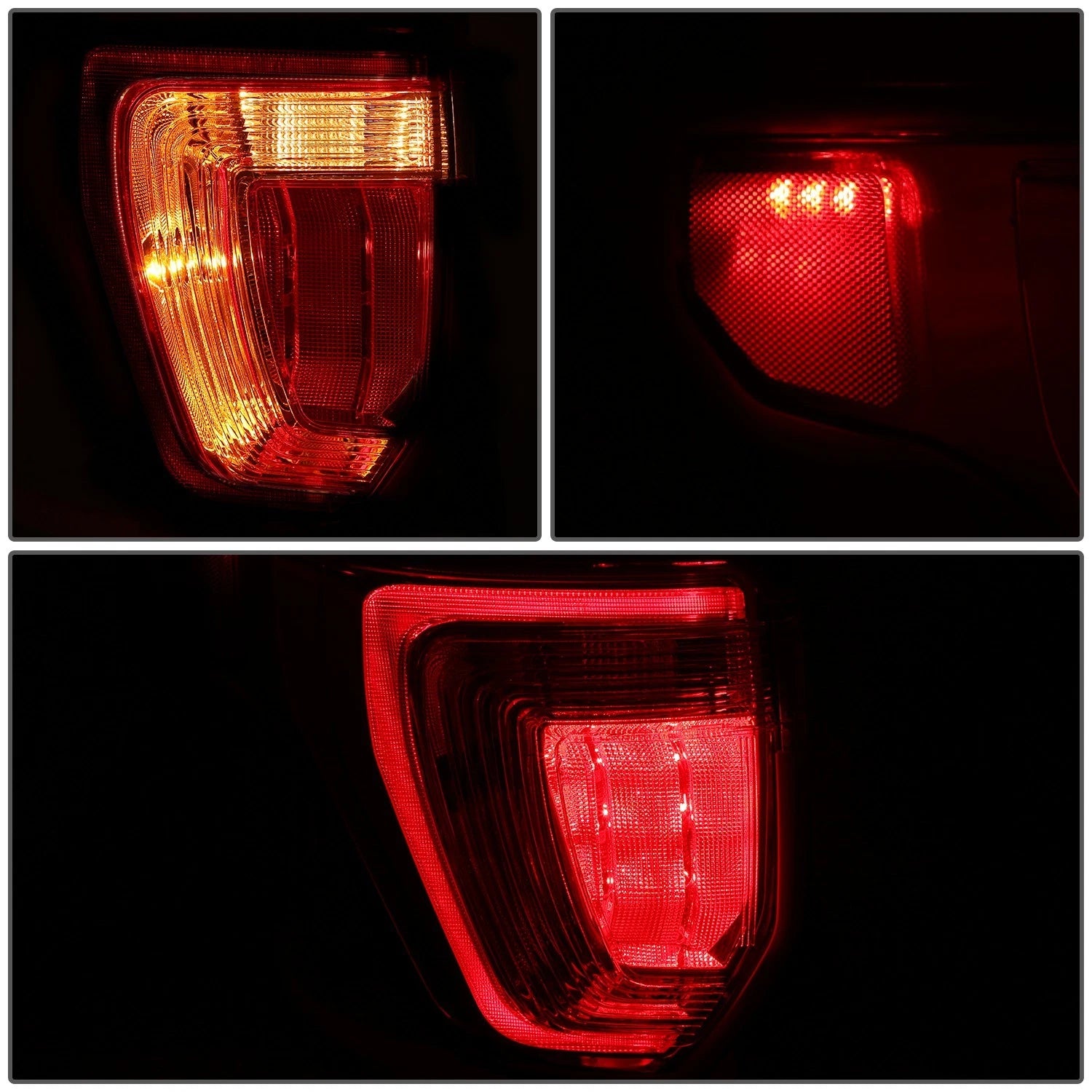 Chrome Red LED Tail Light Assembly for Ford Explorer (2016–2019)