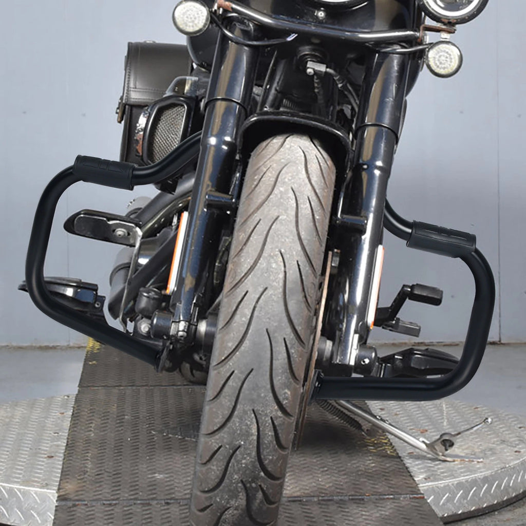 Mustache Engine Guard Highway Crash Bar for Harley Softail Fatboy (2000–2017)