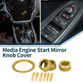 Set of 4 Media Tune Engine Start Mirror Knob Covers for Subaru WRX (2022–2023) Gold Tone