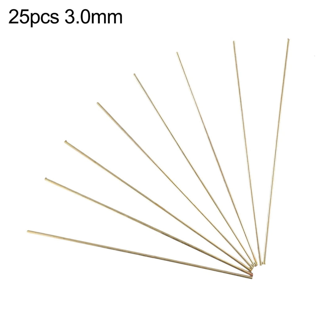 Set of 25 Brass Welding Rods for Oxyacetylene Gas Applications (250mm)