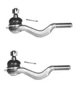 Set of 2 Front Inner Steering Tie Rod Ends for Mitsubishi Raider Montero (1987–1996)