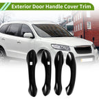Exterior Door Handle Cover Trim for Hyundai Santa Fe 2019-2023 Gloss Black